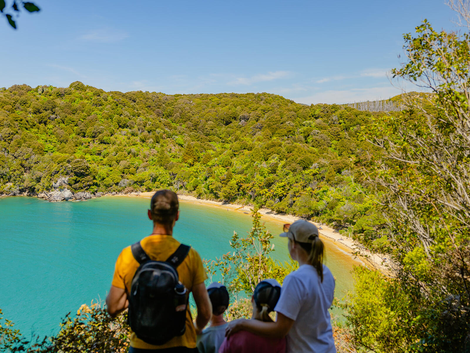 Guests exploring Abel Tasman on a planned trip