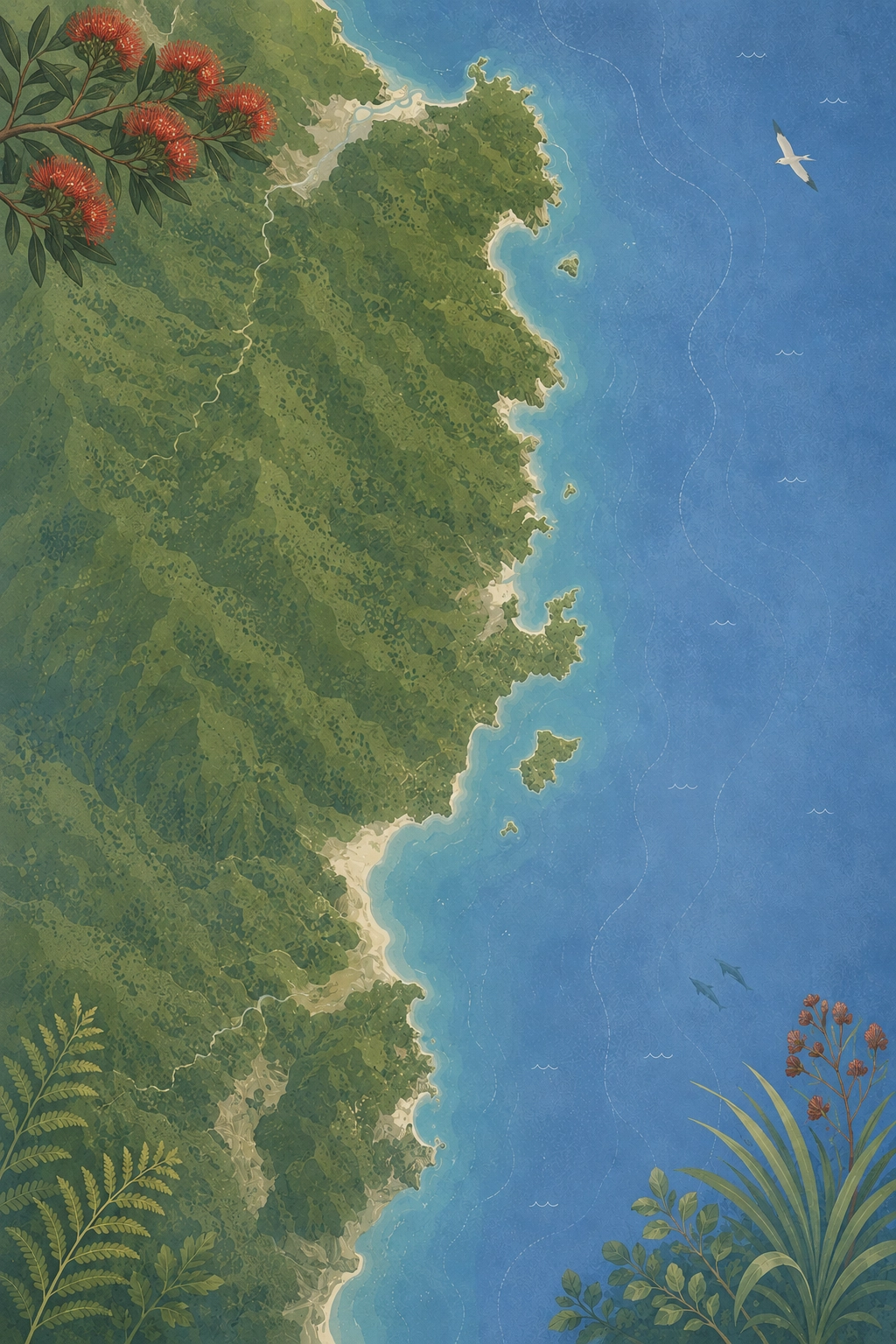 Abel Tasman coastline map