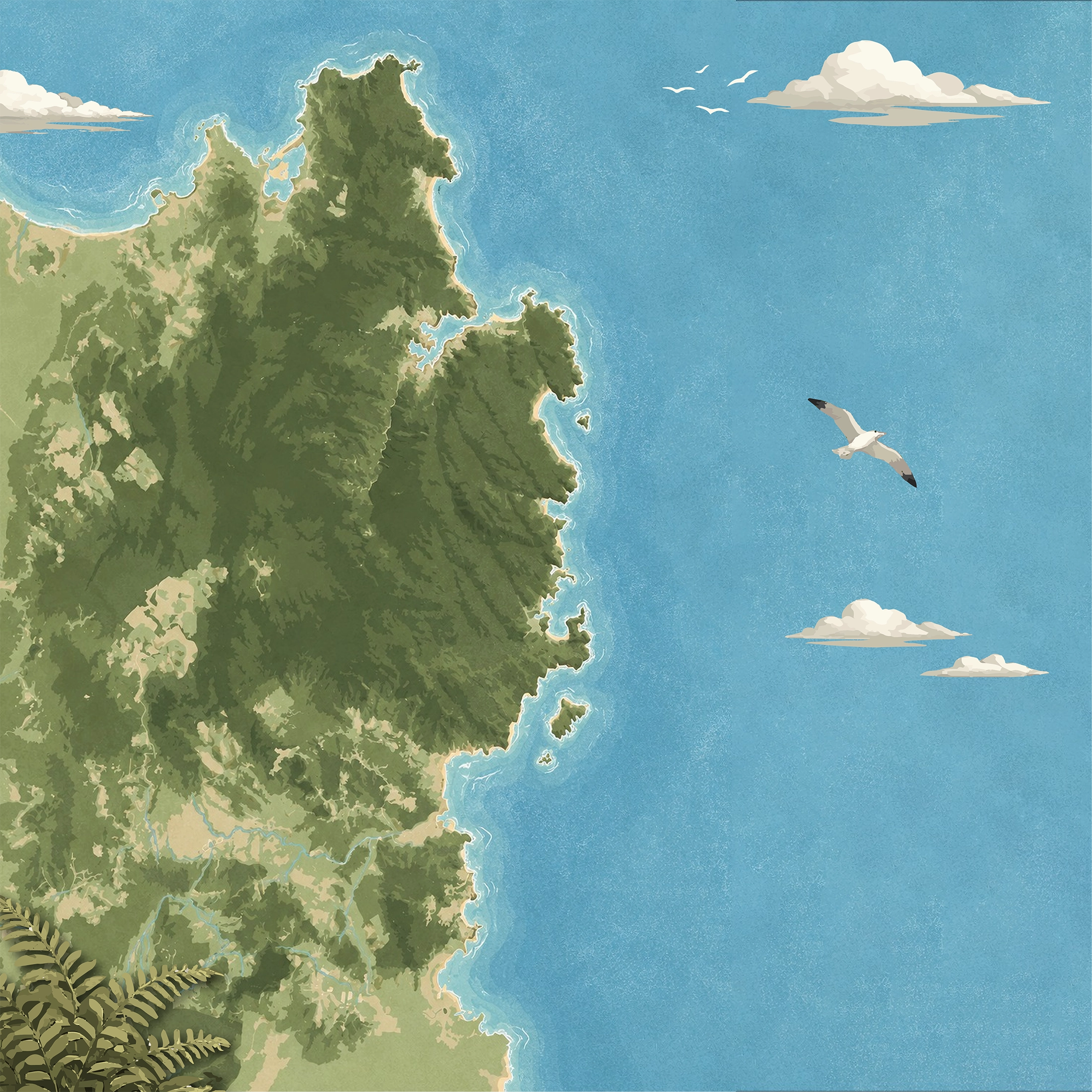 Abel Tasman coastline map